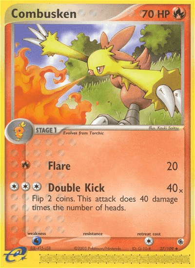Combusken — Ruby & Sapphire #27/109, raw, NM