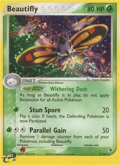 Beautifly — Ruby & Sapphire #2/109, raw, NM