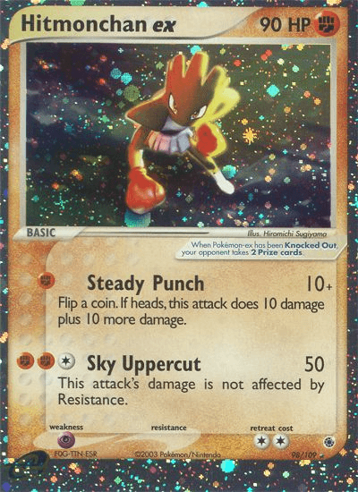 Hitmonchan EX — Ruby & Sapphire #98/109, raw, NM