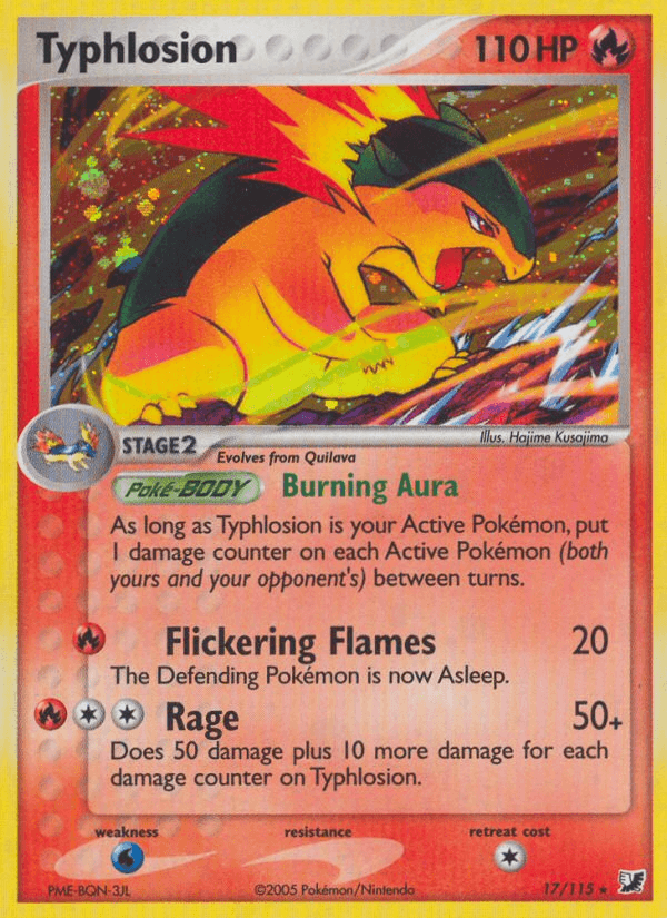 Typhlosion — Unseen Forces #17/115, raw, NM