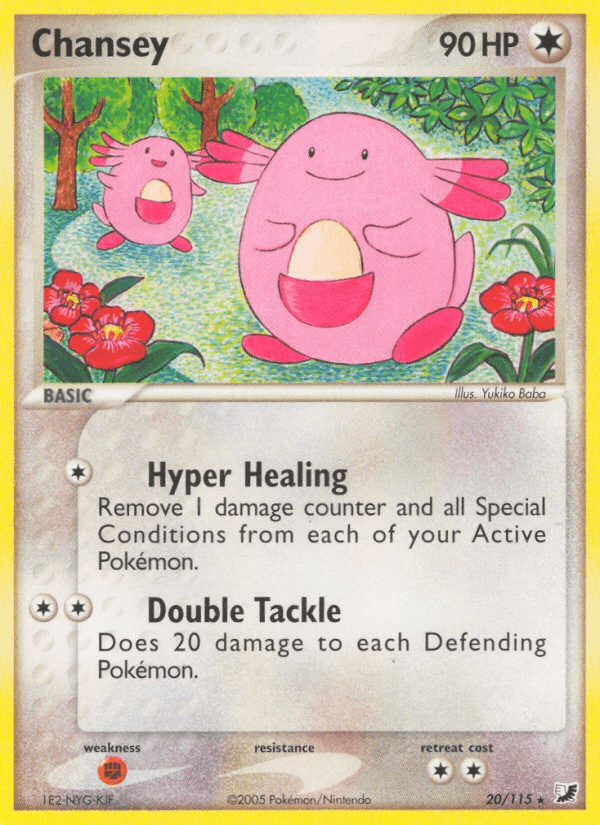 Chansey — Unseen Forces #20/115, raw, NM