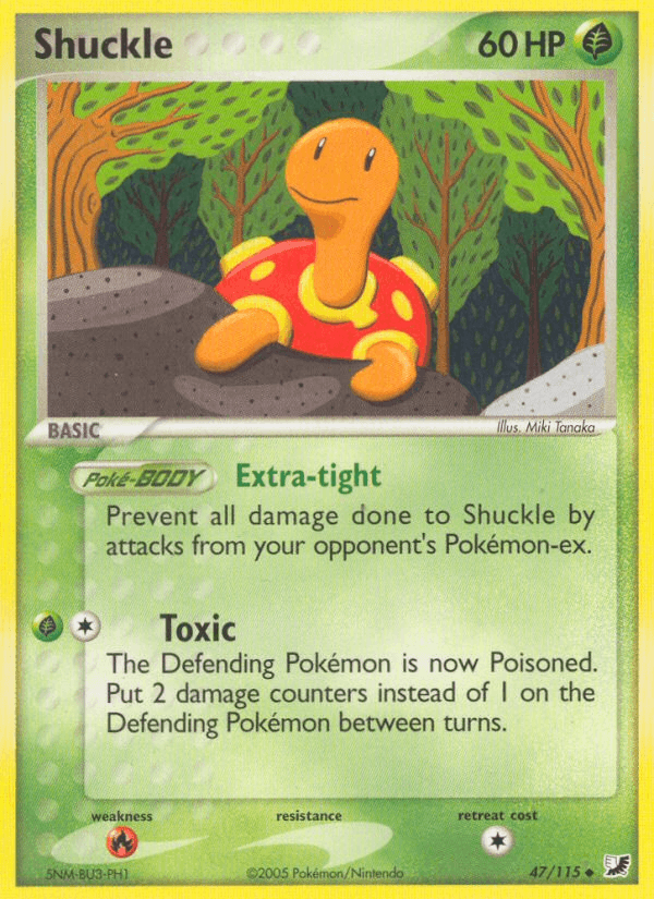 Shuckle — Unseen Forces #47/115, raw, NM