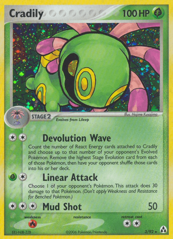 Cradily — Legend Maker #3/92, raw, NM