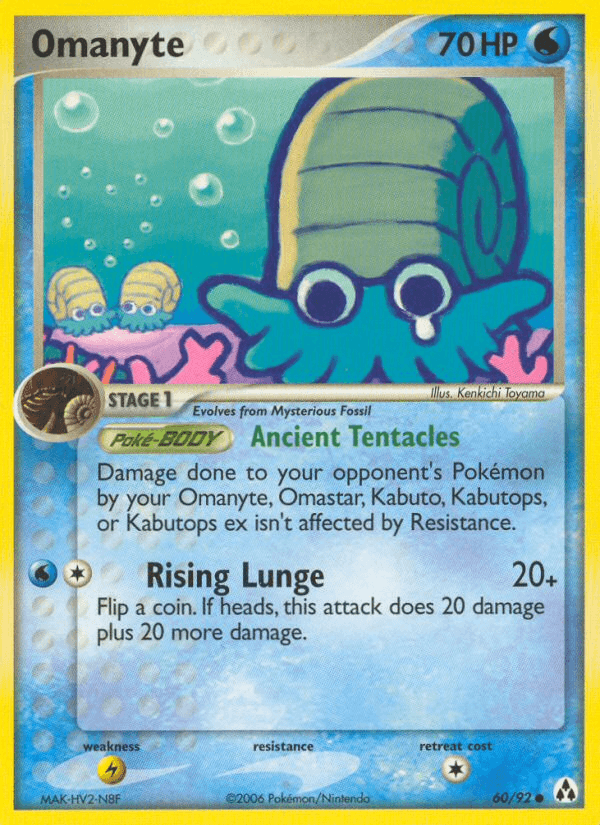 Omanyte — Legend Maker #60/92, raw, NM