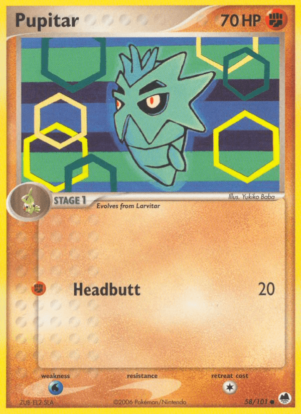 Pupitar — Dragon Frontiers #58/101, raw, NM
