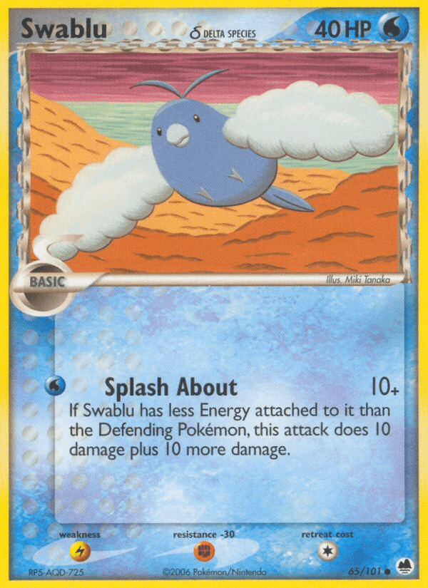 Swablu — Dragon Frontiers #65/101, raw, NM