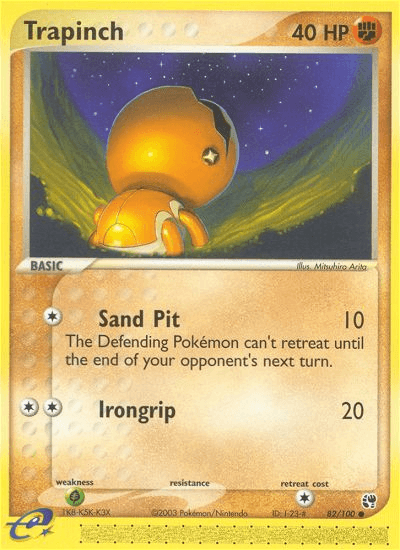 Trapinch — Sandstorm #82/100, raw, NM
