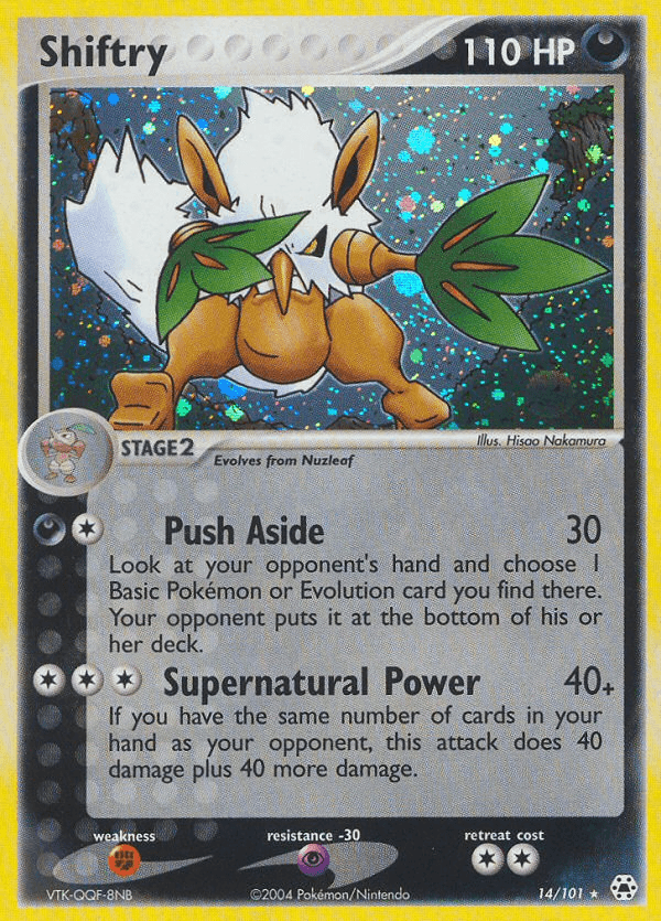 Shiftry — Hidden Legends #14/101, raw, NM