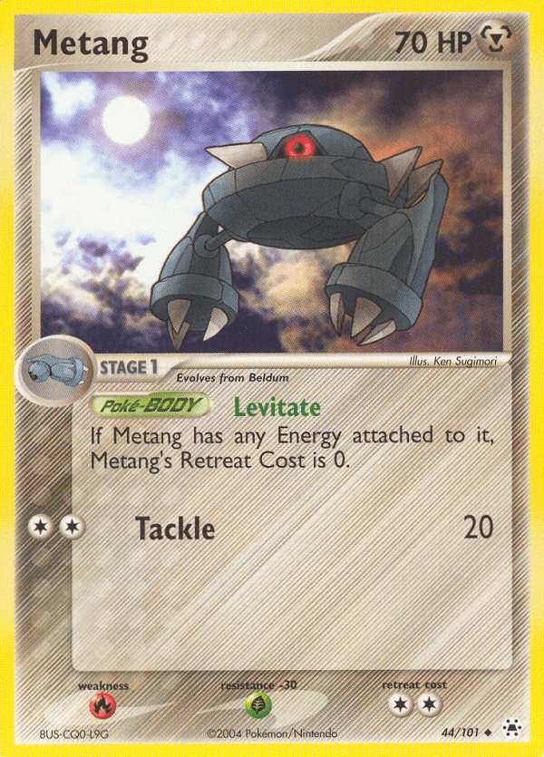 Metang — Hidden Legends #44/101, raw, NM