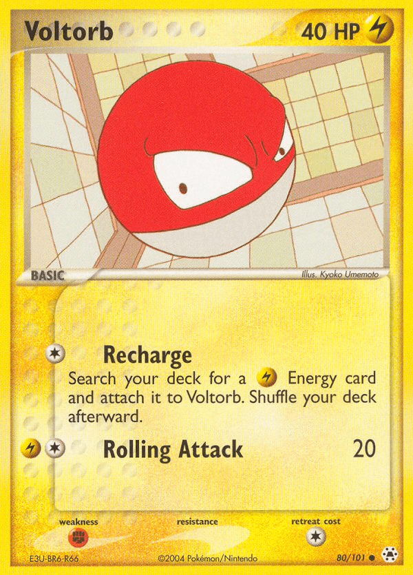 Voltorb — Hidden Legends #80/101, raw, NM