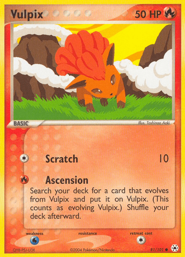 Vulpix — Hidden Legends #81/101, raw, NM