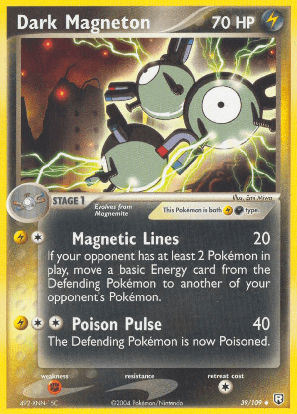 Dark Magneton — Team Rocket Returns #39/109, raw, NM