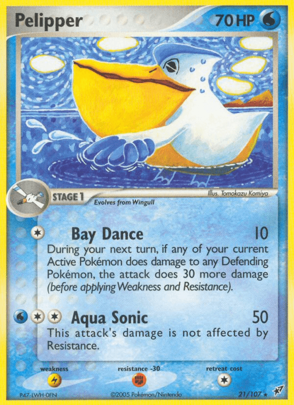 Pelipper — Deoxys #21/107, raw, NM