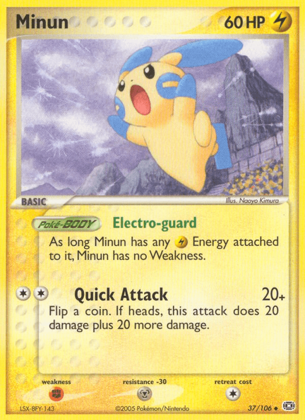 Minun — Emerald #37/106, raw, NM