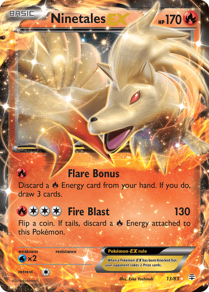 Ninetales EX — Generations #13/83, raw, NM