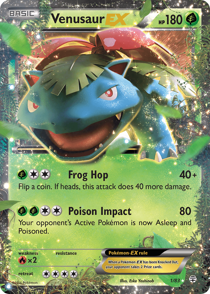 Venusaur EX — Generations #1/83, raw, NM