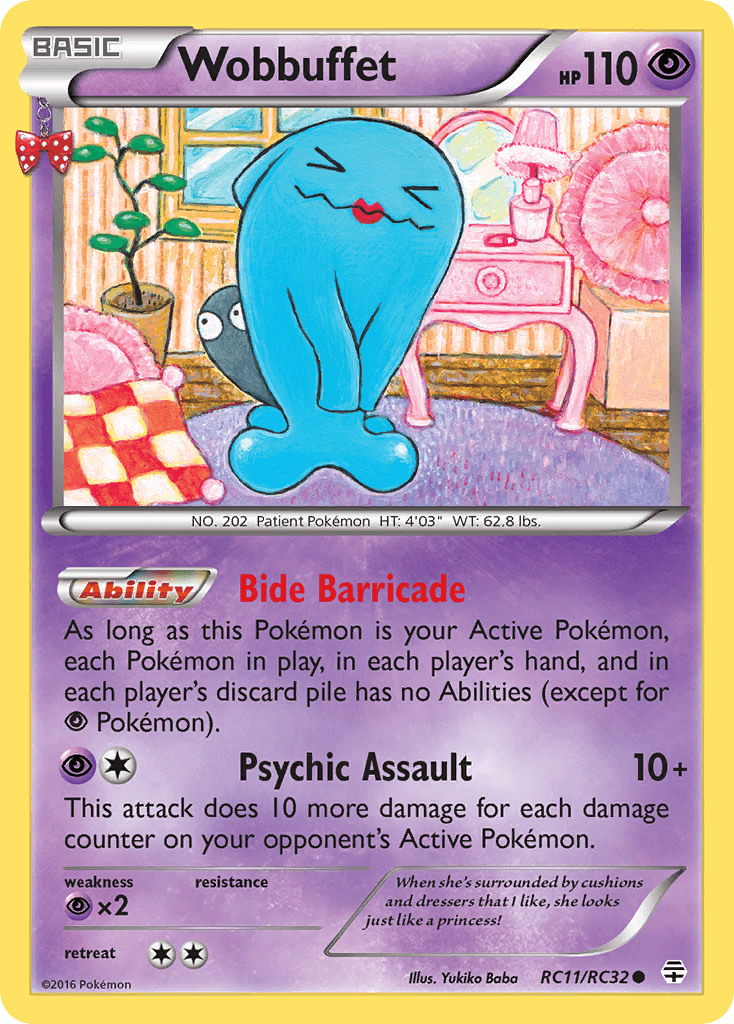 Wobbuffet — Generations #RC11, raw, NM