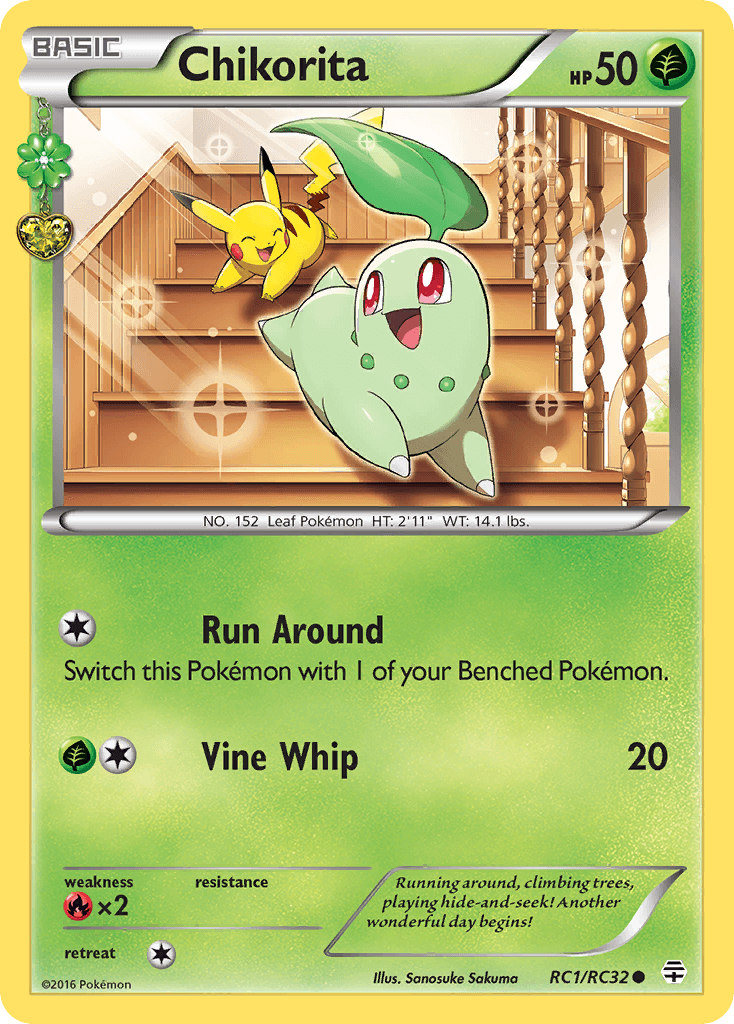 Chikorita — Generations #RC1, raw, NM