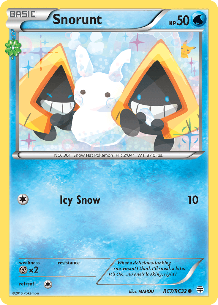 Snorunt — Generations #RC7, raw, NM