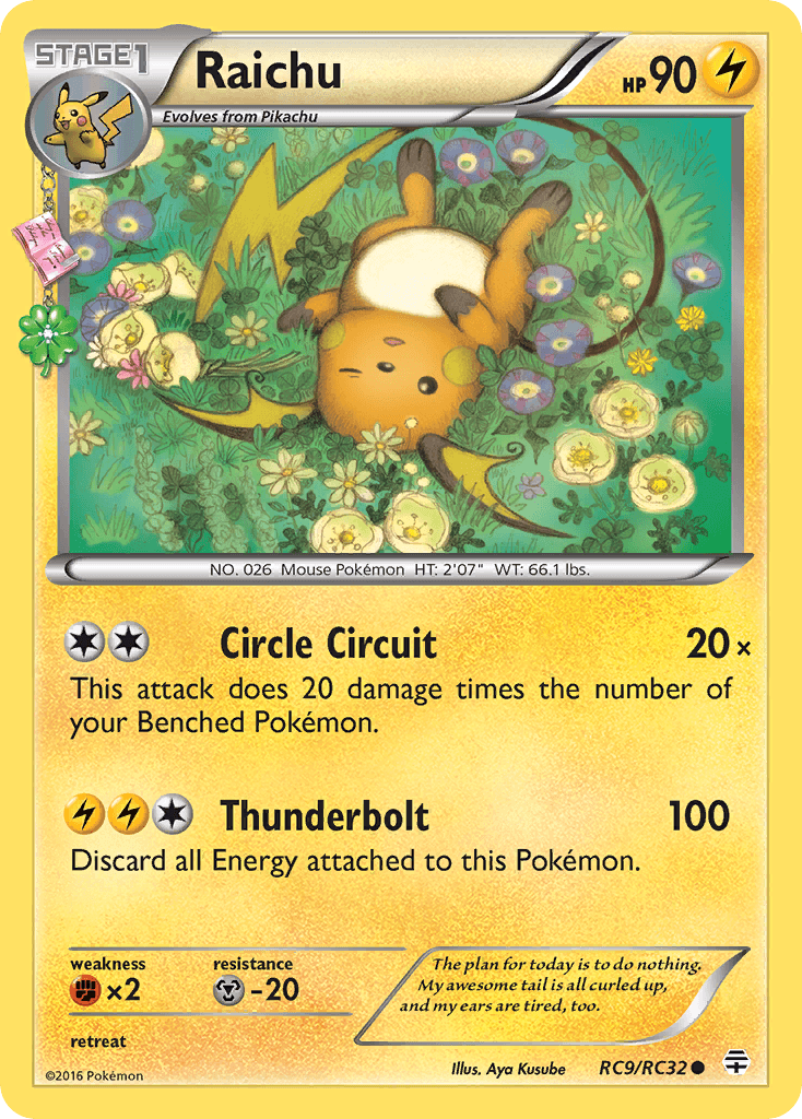 Raichu — Generations #RC9, raw, NM