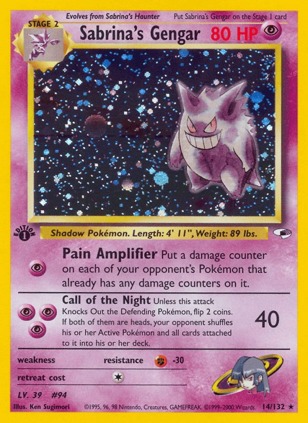 Sabrina's Gengar — Gym Heroes #14/132, PSA 7