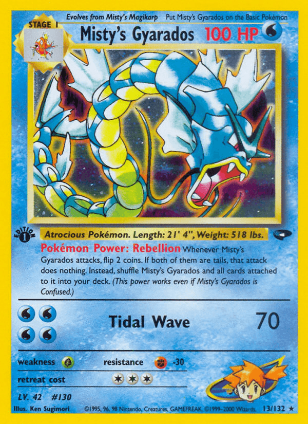 Misty's Gyarados — Gym Challenge #13/132, PSA 8