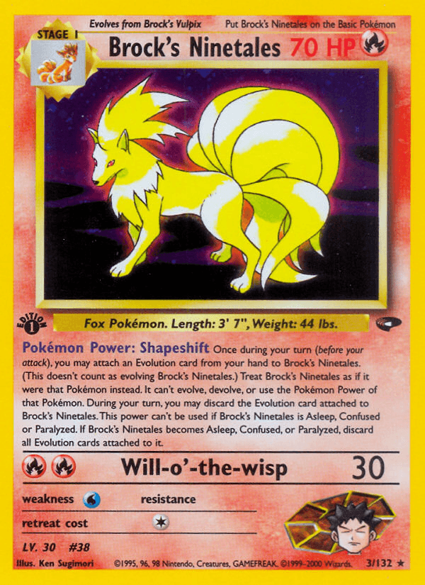 Brock's Ninetales — Gym Challenge #3/132, PSA 10