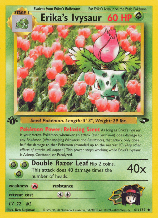 Erika's Ivysaur — Gym Challenge #41/132, raw, NM