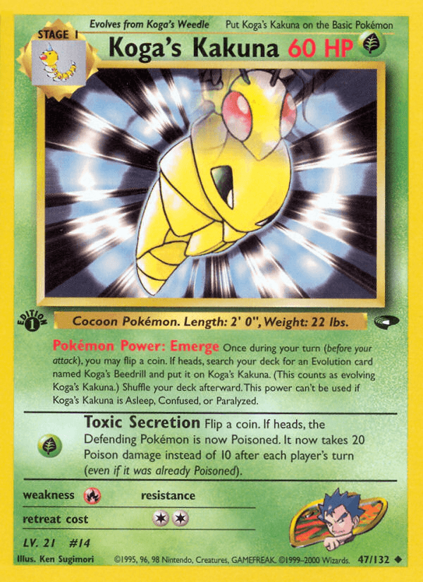 Koga's Kakuna — Gym Challenge #47/132, raw, NM