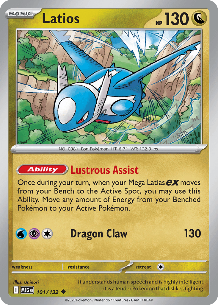 Latios — Mega Evolution #101/132, raw, NM
