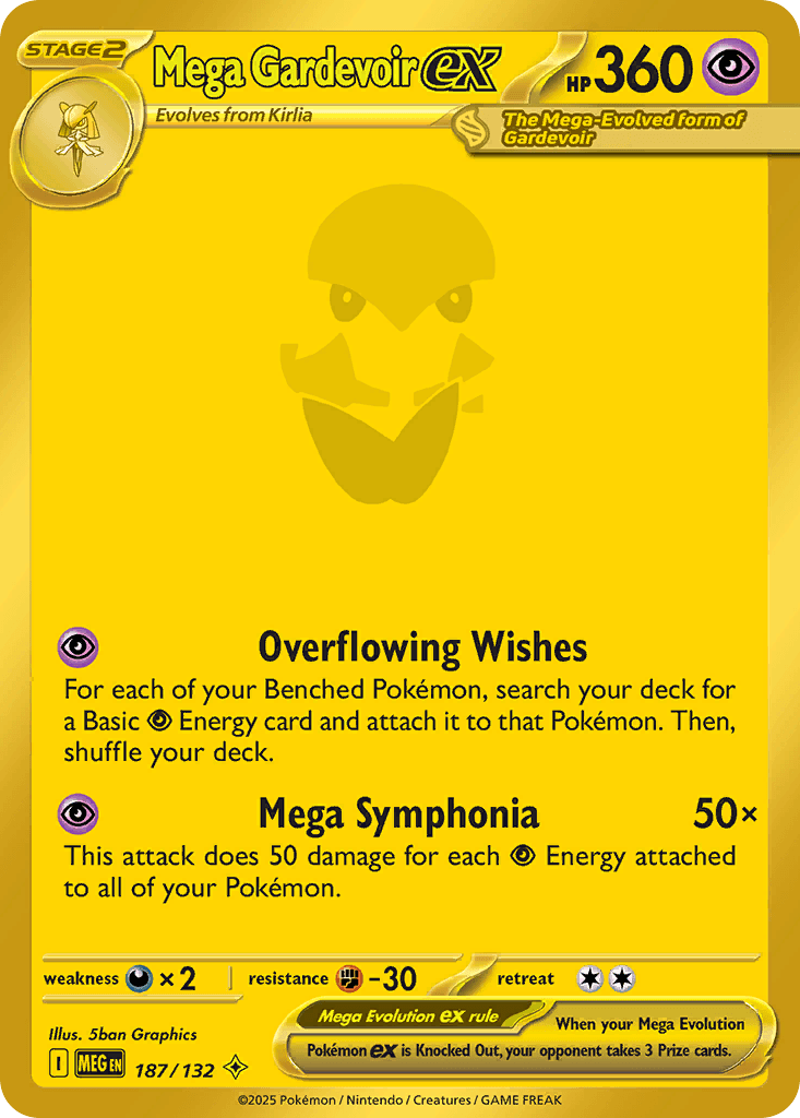 Mega Gardevoir Ex — Mega Evolution #187/132, PSA 10