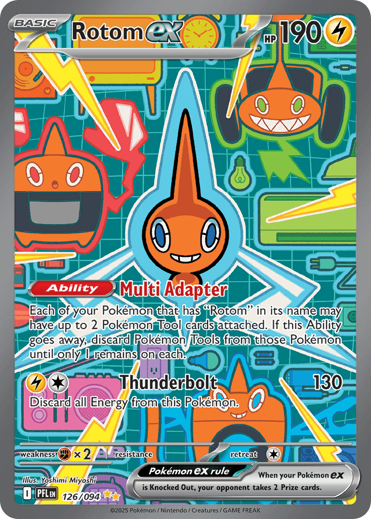 Rotom ex — Phantasmal Flames #126/94, raw, NM