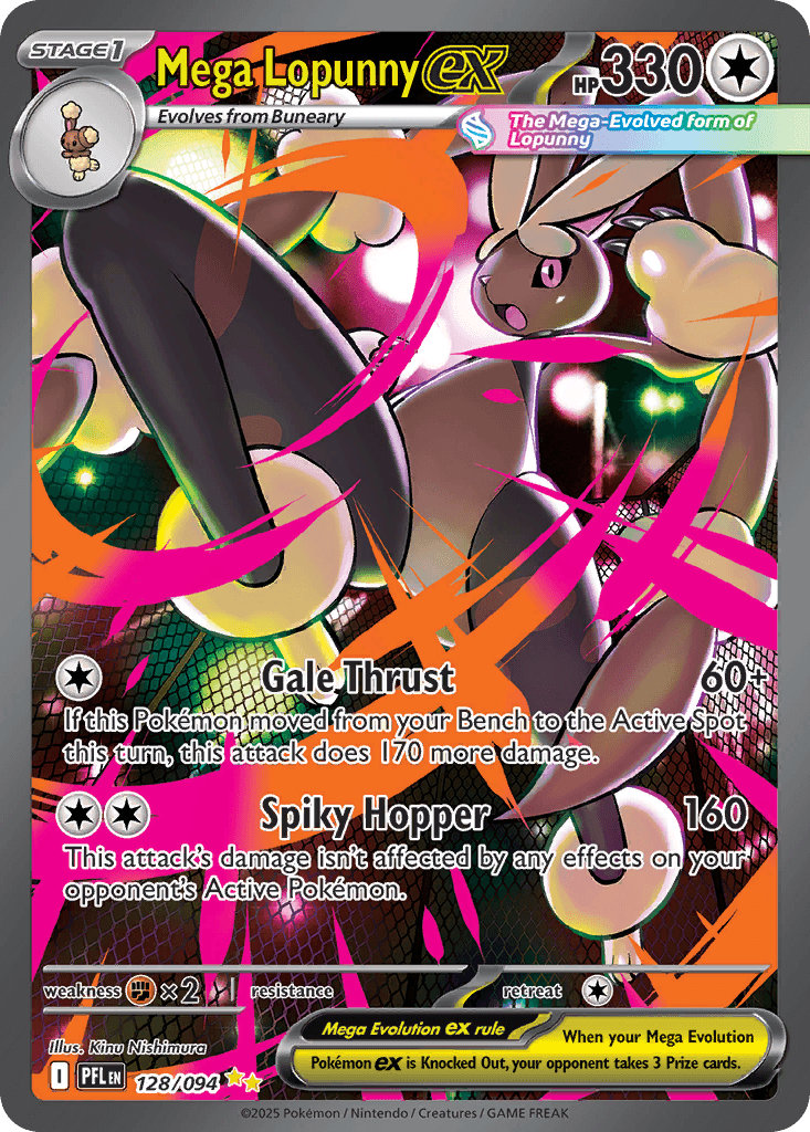 Mega Lopunny ex — Phantasmal Flames #128/94, CGC 10