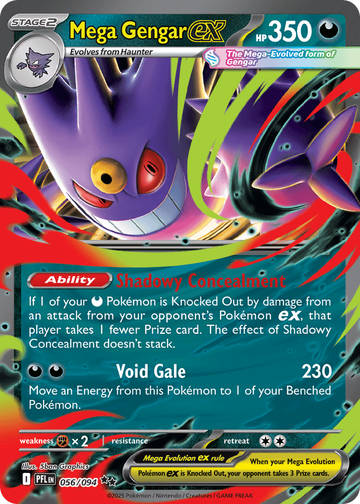 Mega Gengar ex — Phantasmal Flames #56/94, BGS 10