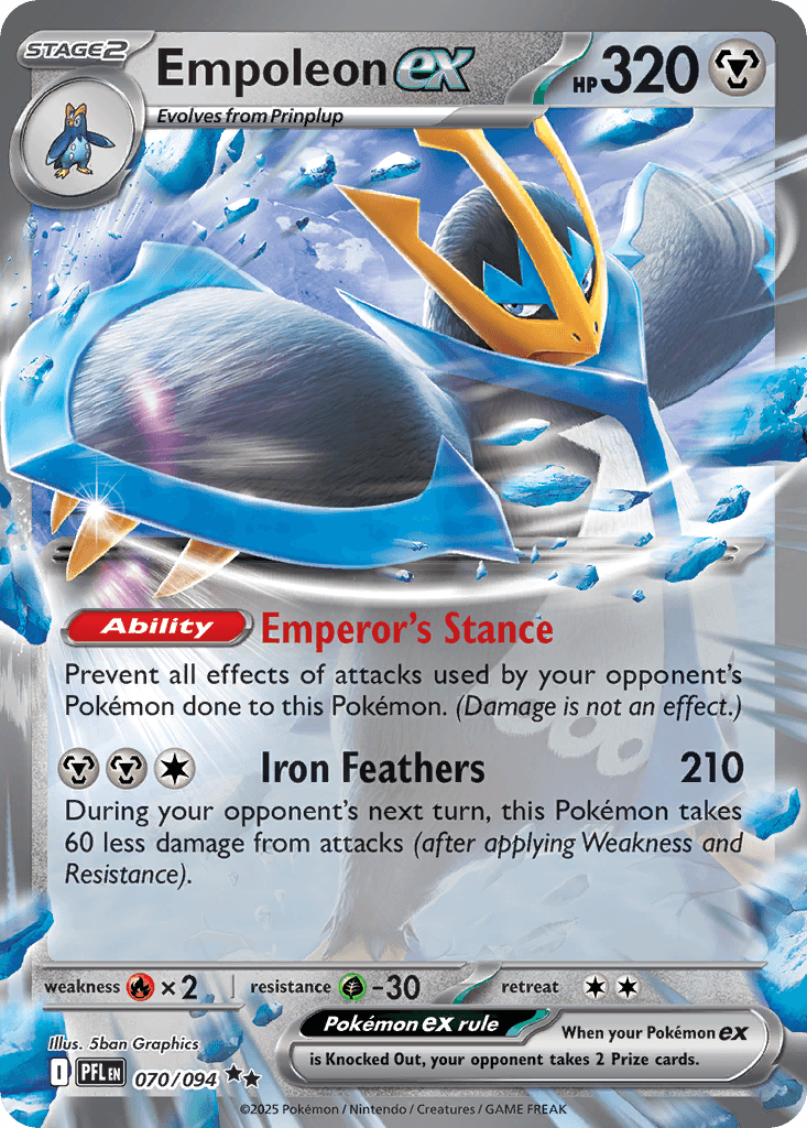 Empoleon ex — Phantasmal Flames #70/94, PSA 10