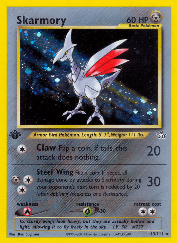 Skarmory — Neo Genesis #13/111, raw, NM