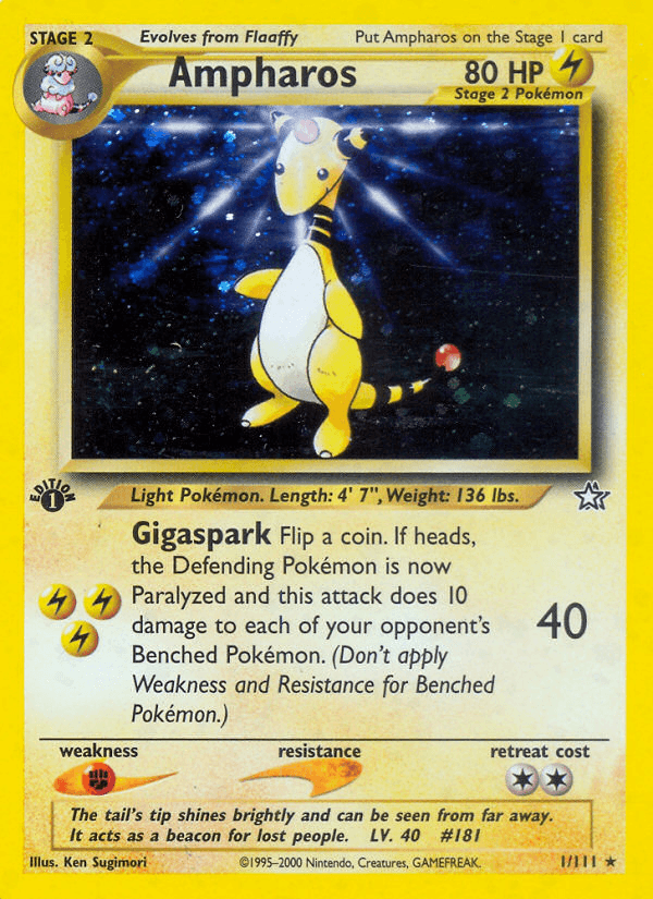 Ampharos — Neo Genesis #1/111, CGC 10
