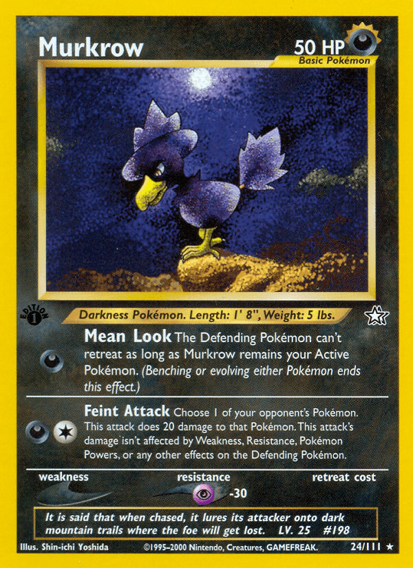 Murkrow — Neo Genesis #24/111, raw, NM