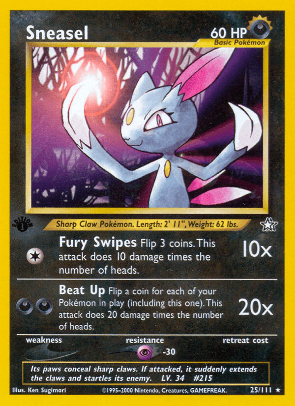 Sneasel — Neo Genesis #25/111, raw, NM