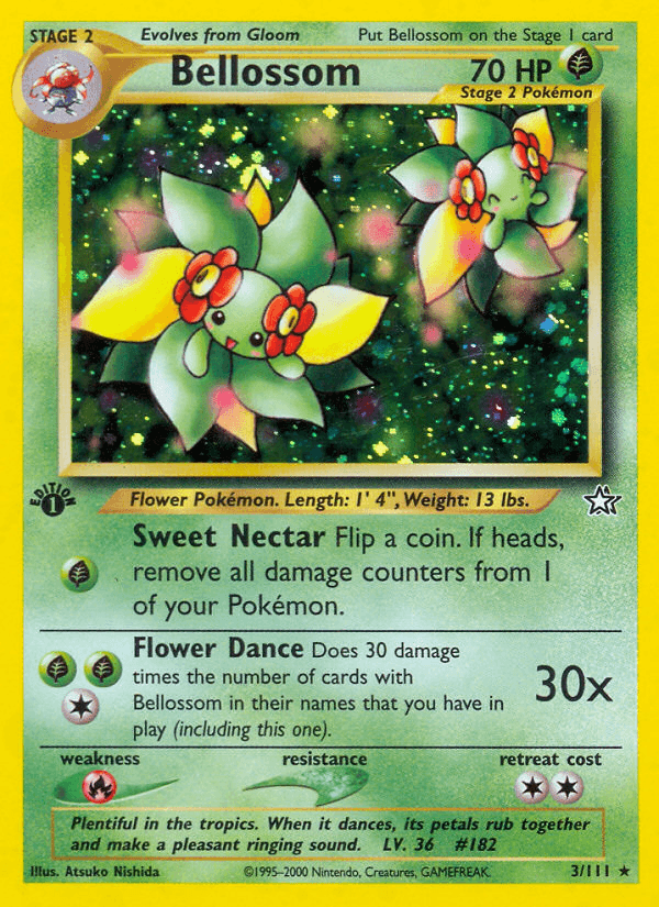 Bellossom — Neo Genesis #3/111, raw, NM