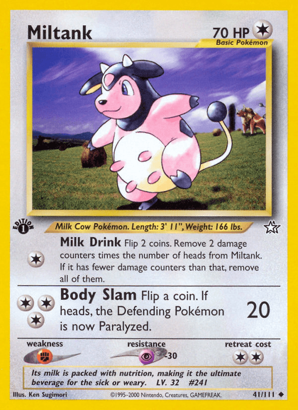 Miltank — Neo Genesis #41/111, raw, NM