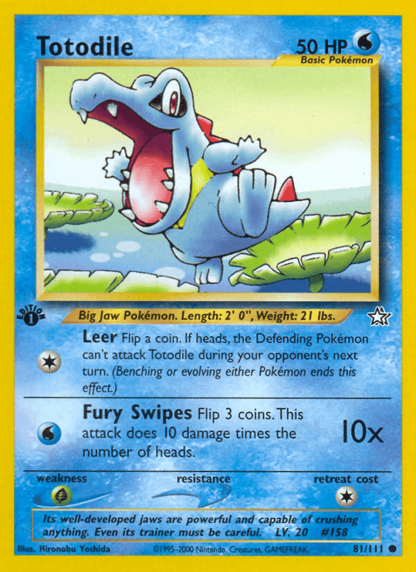 Totodile — Neo Genesis #81/111, raw, NM