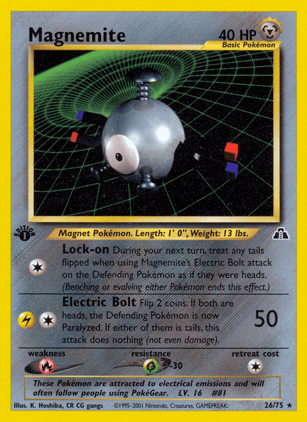Magnemite — Neo Discovery #26/75, raw, NM