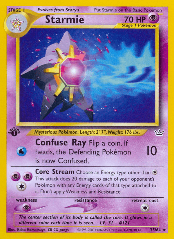 Starmie — Neo Revelation #25/64, raw, NM