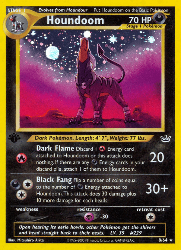 Houndoom — Neo Revelation #8/64, PSA 8