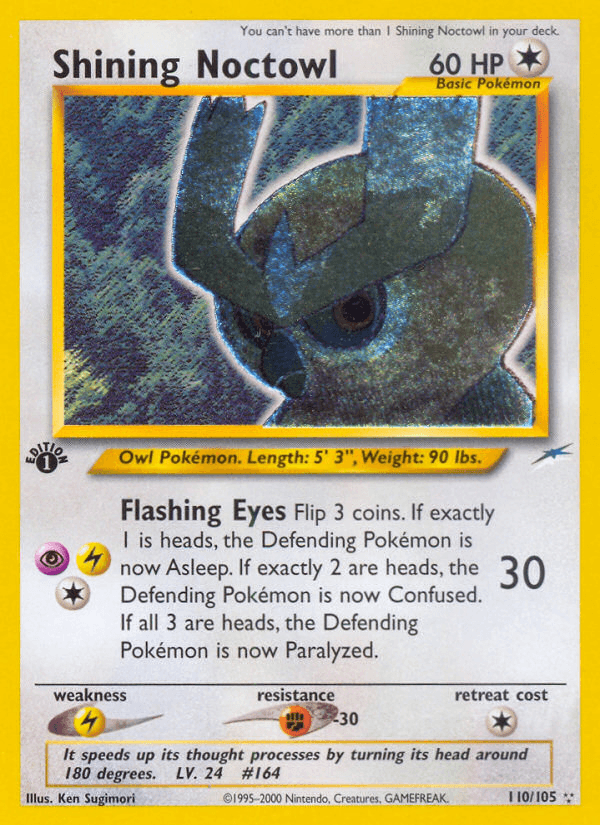 Shining Noctowl — Neo Destiny #110/105, PSA 9