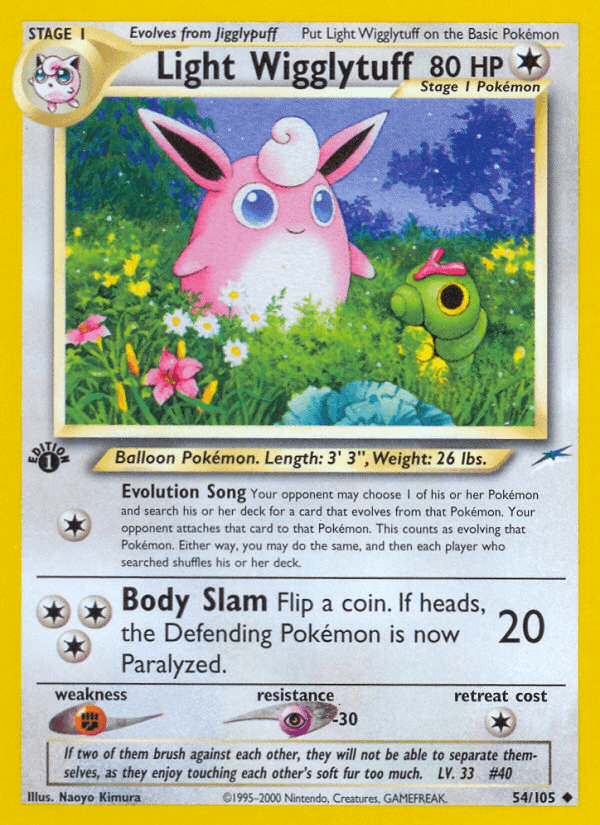 Light Wigglytuff — Neo Destiny #54/105, raw, NM