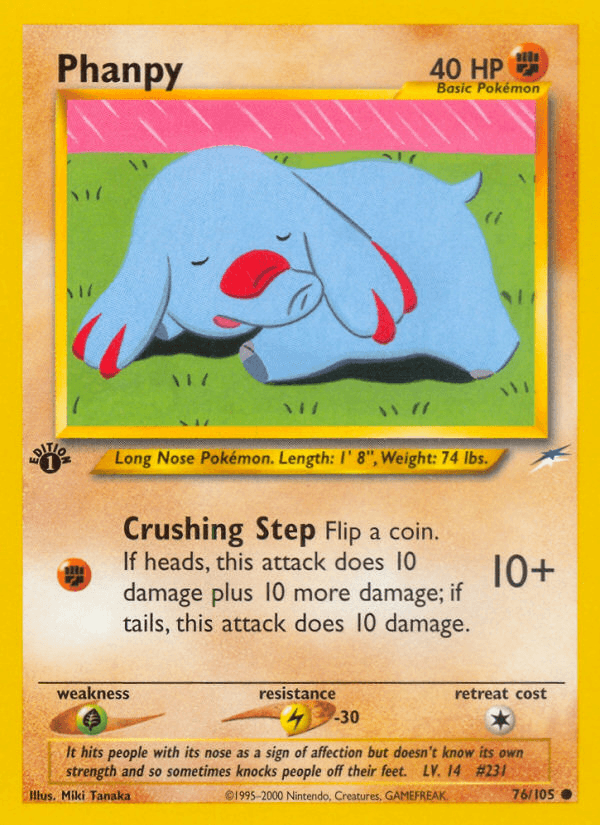 Phanpy — Neo Destiny #76/105, raw, NM
