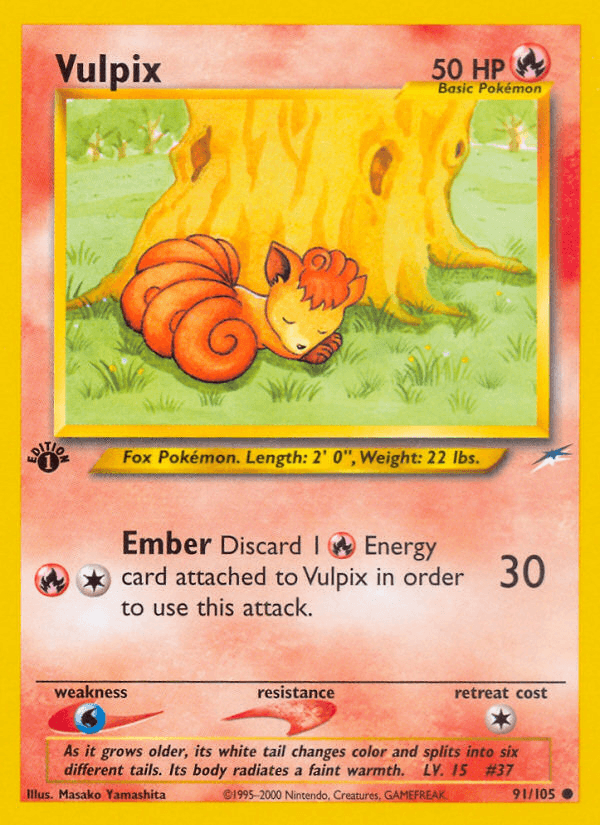 Vulpix — Neo Destiny #91/105, raw, NM