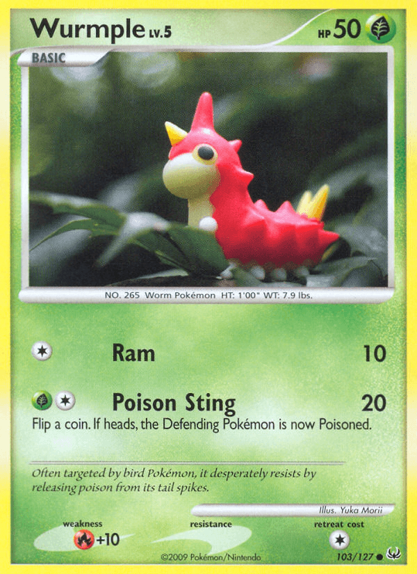 Wurmple — Platinum #103/127, raw, NM